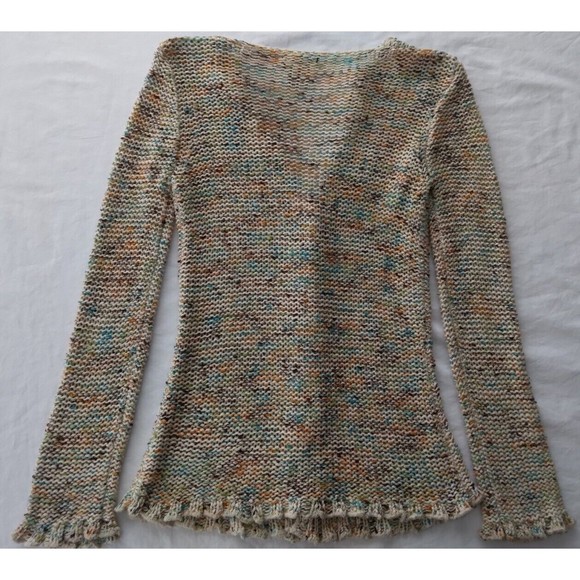 BCBG Maxazria Knit Cardigan Sweater Boho Multi-Color Womens Size Medium - Picture 7 of 9